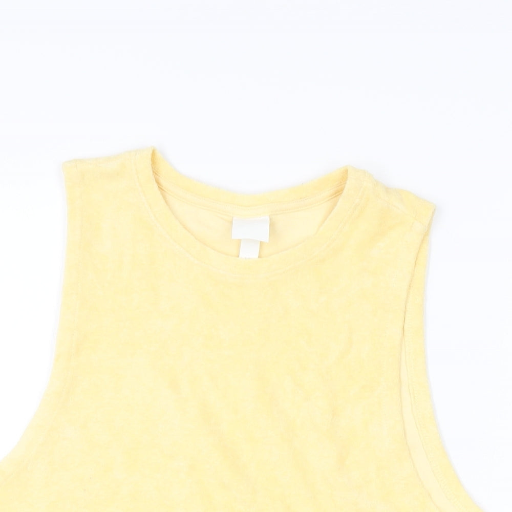 Womens UK Size S H&M Yellow Basic T-Shirt