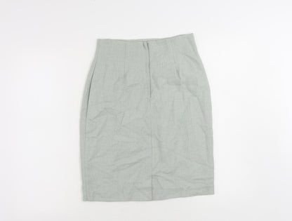 Atrium Womens Green Viscose Straight & Pencil Skirt Size 12 Zip