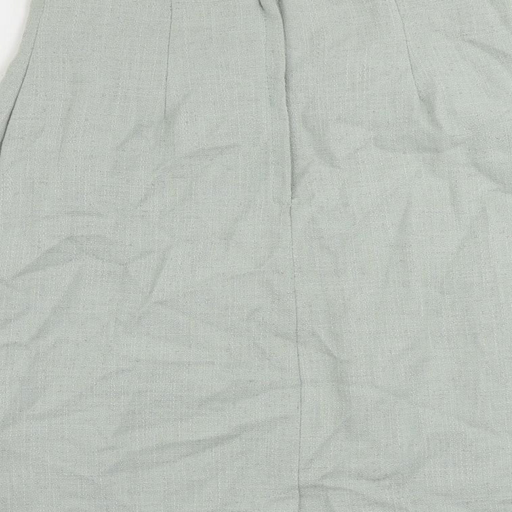 Atrium Womens Green Viscose Straight & Pencil Skirt Size 12 Zip