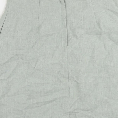 Atrium Womens Green Viscose Straight & Pencil Skirt Size 12 Zip