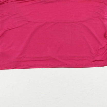 Womens UK Size 16 PRETTYLITTLETHING Pink Cropped Blouse