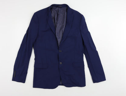 Mens UK Size 40 Marks and Spencer Regular Blue Suit Jacket
