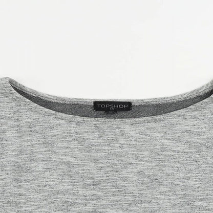 Topshop Womens Grey Cotton Pullover Sweatshirt Size S Pullover - Size S-M