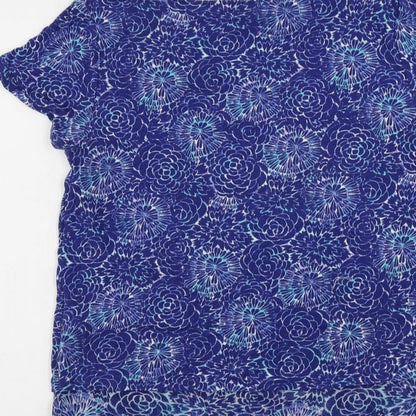 Womens UK Size 10 Per Una Blue Basic T-Shirt