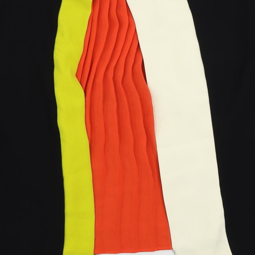 Autograph Womens Black Polyester Basic Blouse Size 14 Round Neck