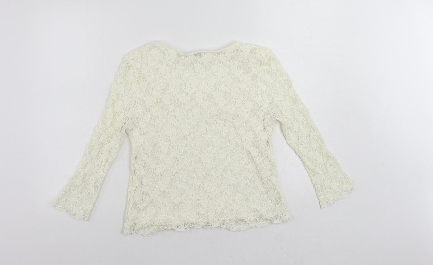Womens UK Size M Precis Ivory Basic Blouse