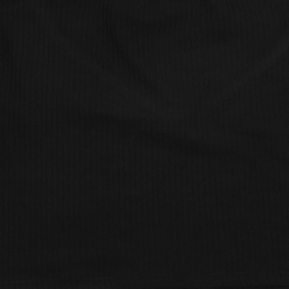 Womens UK Size XL Cider Black Cropped T-Shirt