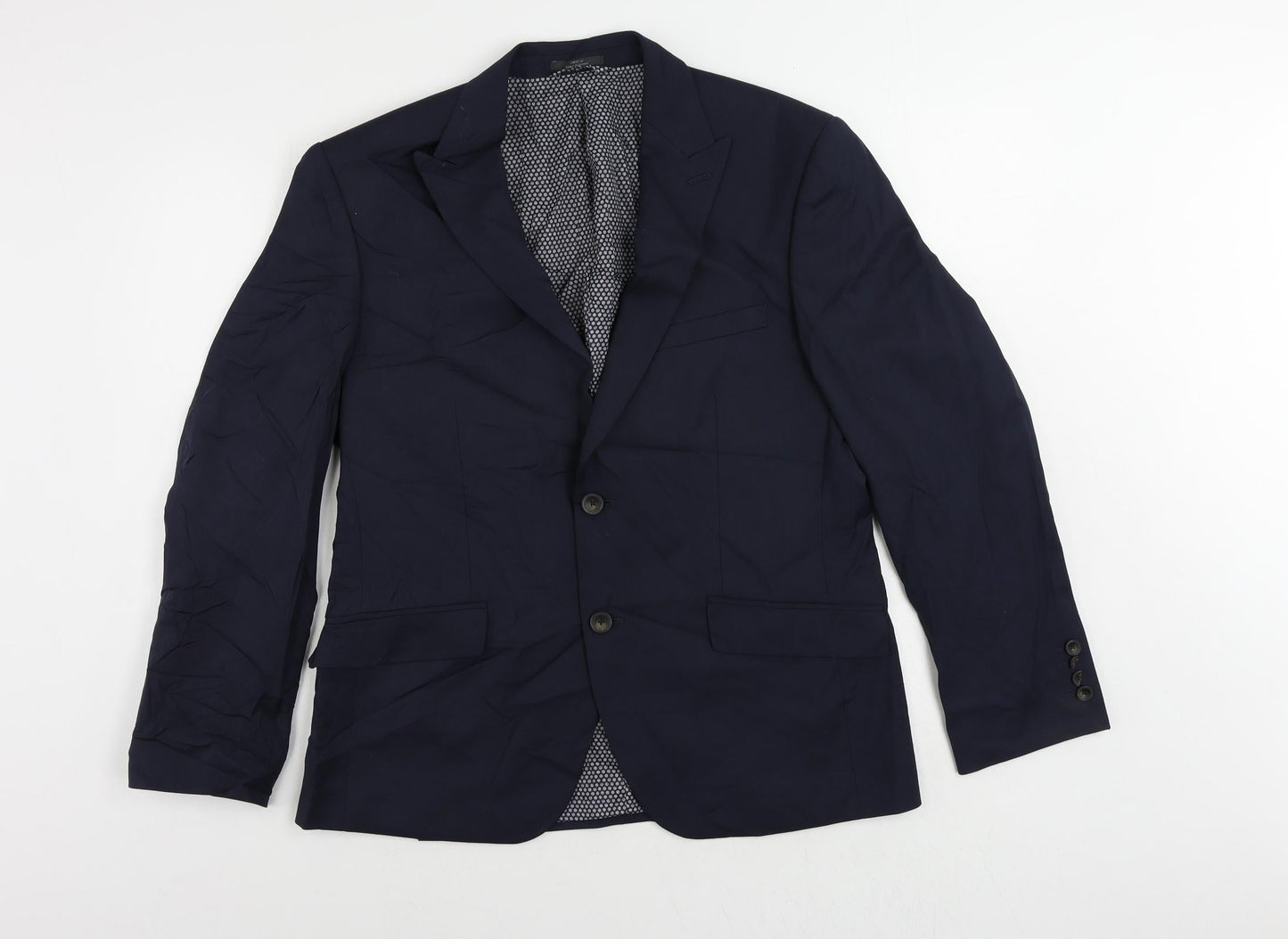 Mens UK Size 40 Marks and Spencer Regular Blue Suit Jacket