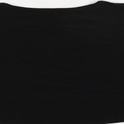 Womens UK Size 14 PRETTYLITTLETHING Black Cropped Tank