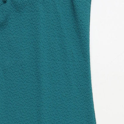 River Island Womens Green Polyester Pencil Dress Size 8 V-Neck Pullover