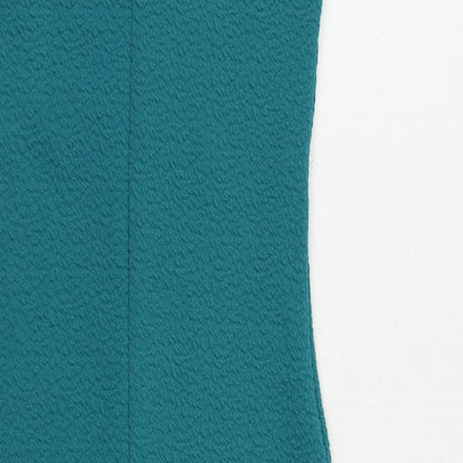 River Island Womens Green Polyester Pencil Dress Size 8 V-Neck Pullover