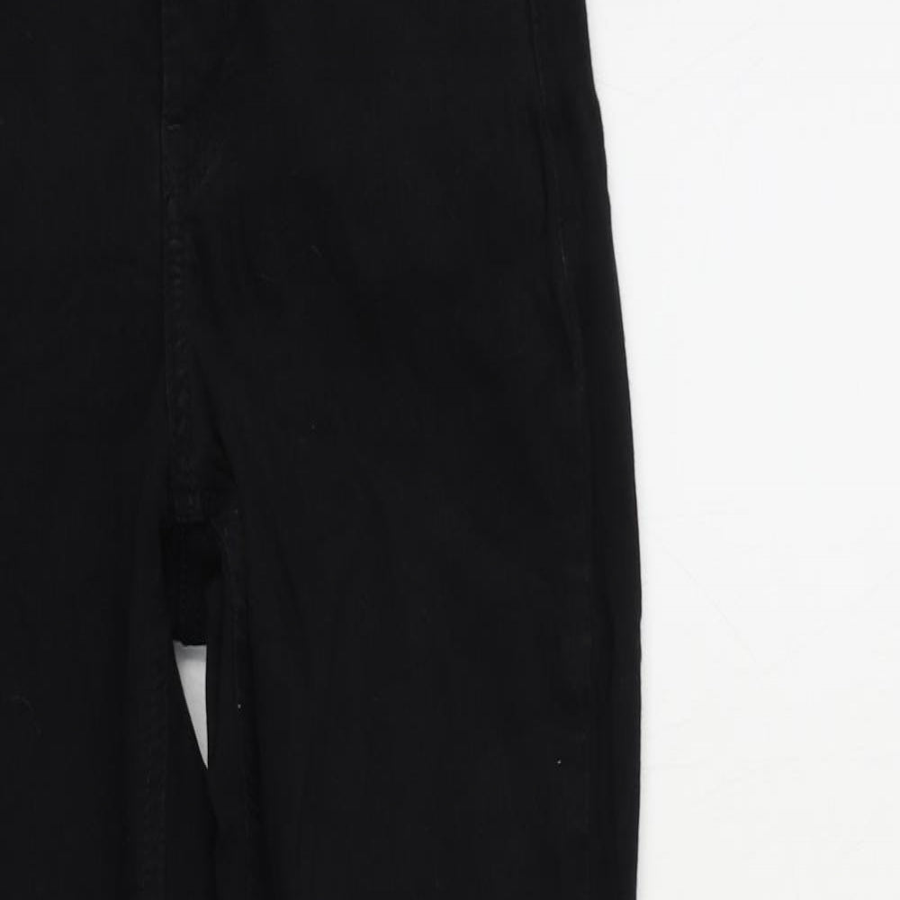 Topshop Womens Black Cotton Skinny Jeans Size 25 in L32 in Regular Zip