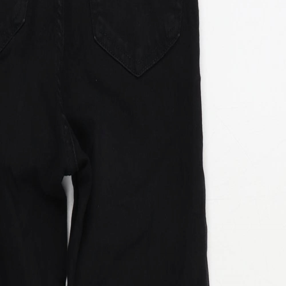 Topshop Womens Black Cotton Skinny Jeans Size 25 in L32 in Regular Zip