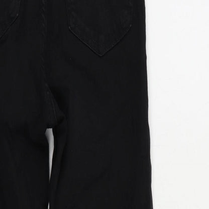 Topshop Womens Black Cotton Skinny Jeans Size 25 in L32 in Regular Zip