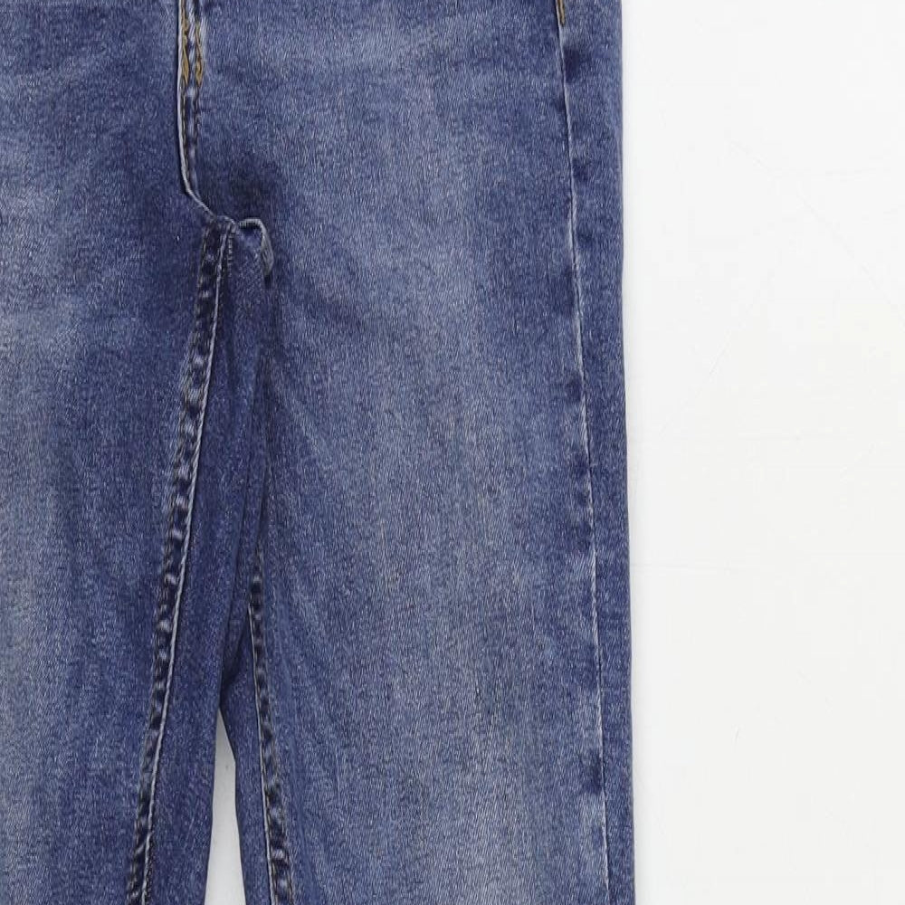 Topshop Womens Blue Cotton Skinny Jeans Size 25 in L32 in Regular Zip