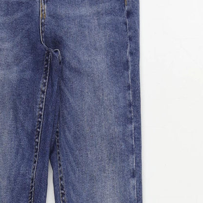 Topshop Womens Blue Cotton Skinny Jeans Size 25 in L32 in Regular Zip
