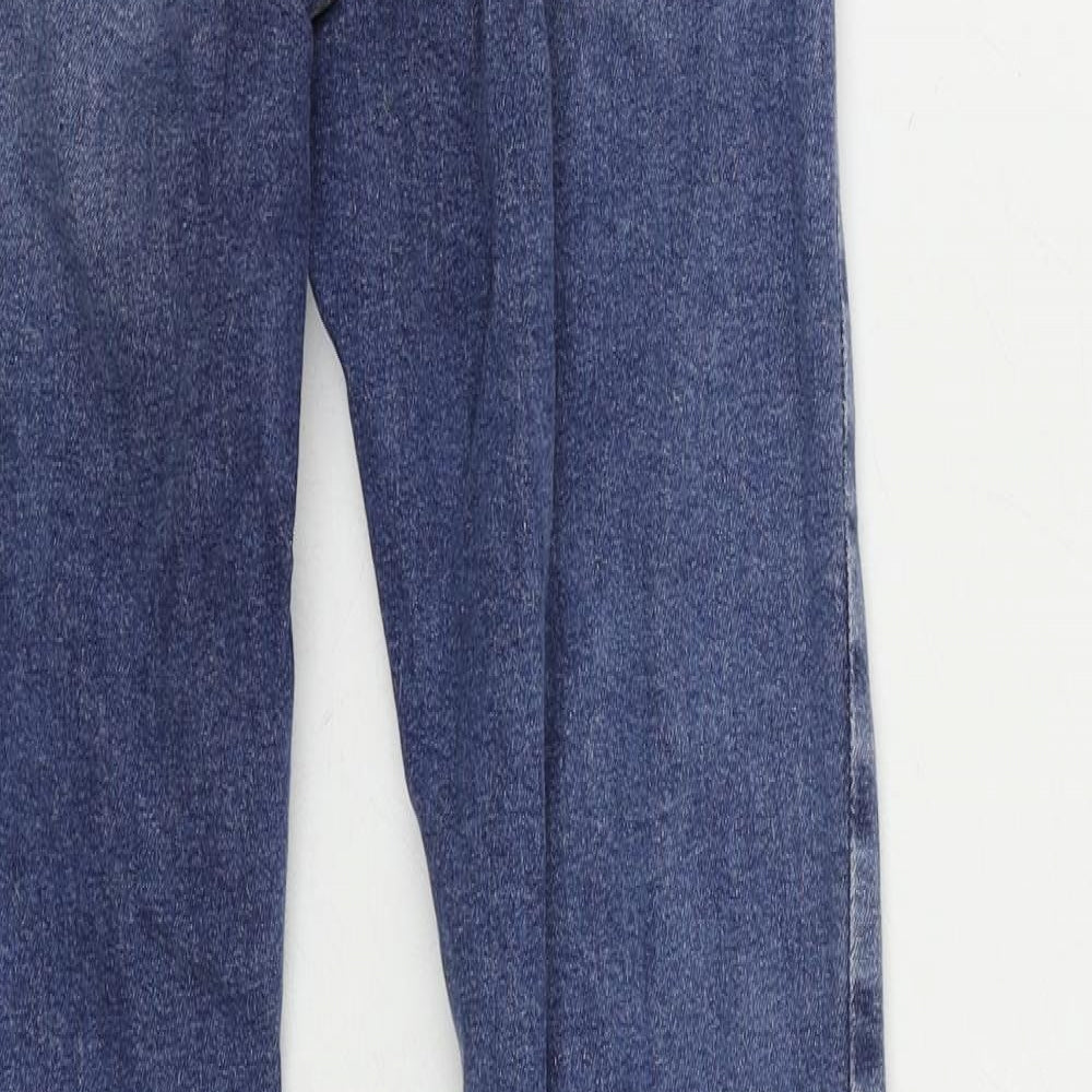 Topshop Womens Blue Cotton Skinny Jeans Size 25 in L32 in Regular Zip