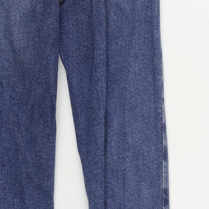 Topshop Womens Blue Cotton Skinny Jeans Size 25 in L32 in Regular Zip