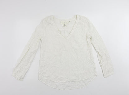 Womens UK Size 10 H&M White Basic Blouse