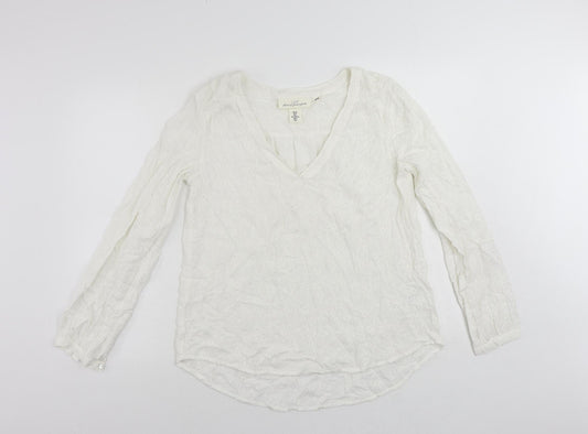 Womens UK Size 10 H&M White Basic Blouse
