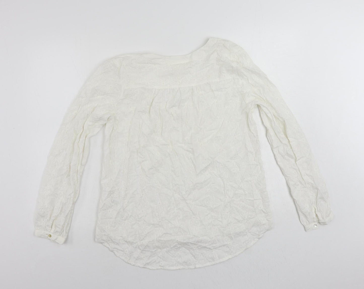Womens UK Size 10 H&M White Basic Blouse