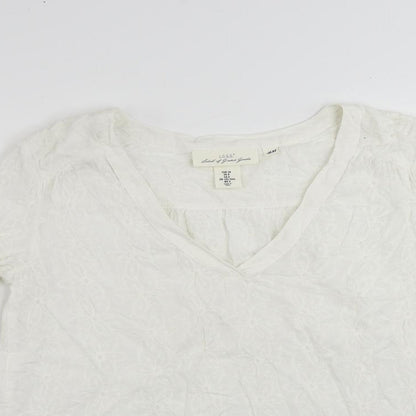 Womens UK Size 10 H&M White Basic Blouse