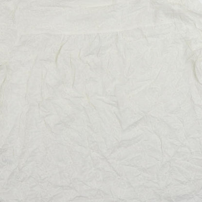 Womens UK Size 10 H&M White Basic Blouse