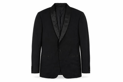Marks & Spencer Mens Black Polyester Tuxedo Suit Jacket Size 44 Regular
