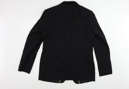 Mens UK Size 44 Marks and Spencer Regular Black Suit Tuxedo
