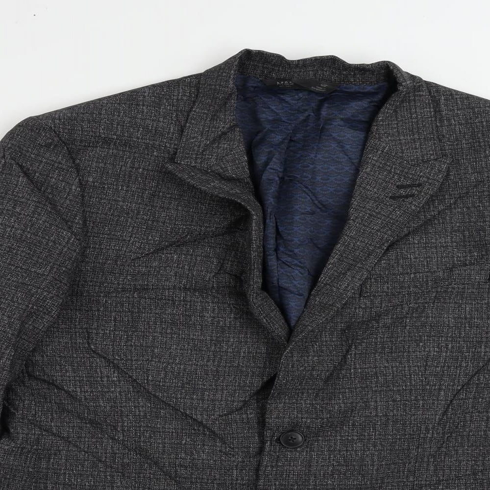 Mens UK Size 40 Marks and Spencer Regular Grey Suit Jacket