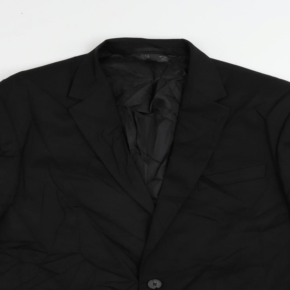 Mens UK Size 44 Marks and Spencer Regular Black Suit Jacket