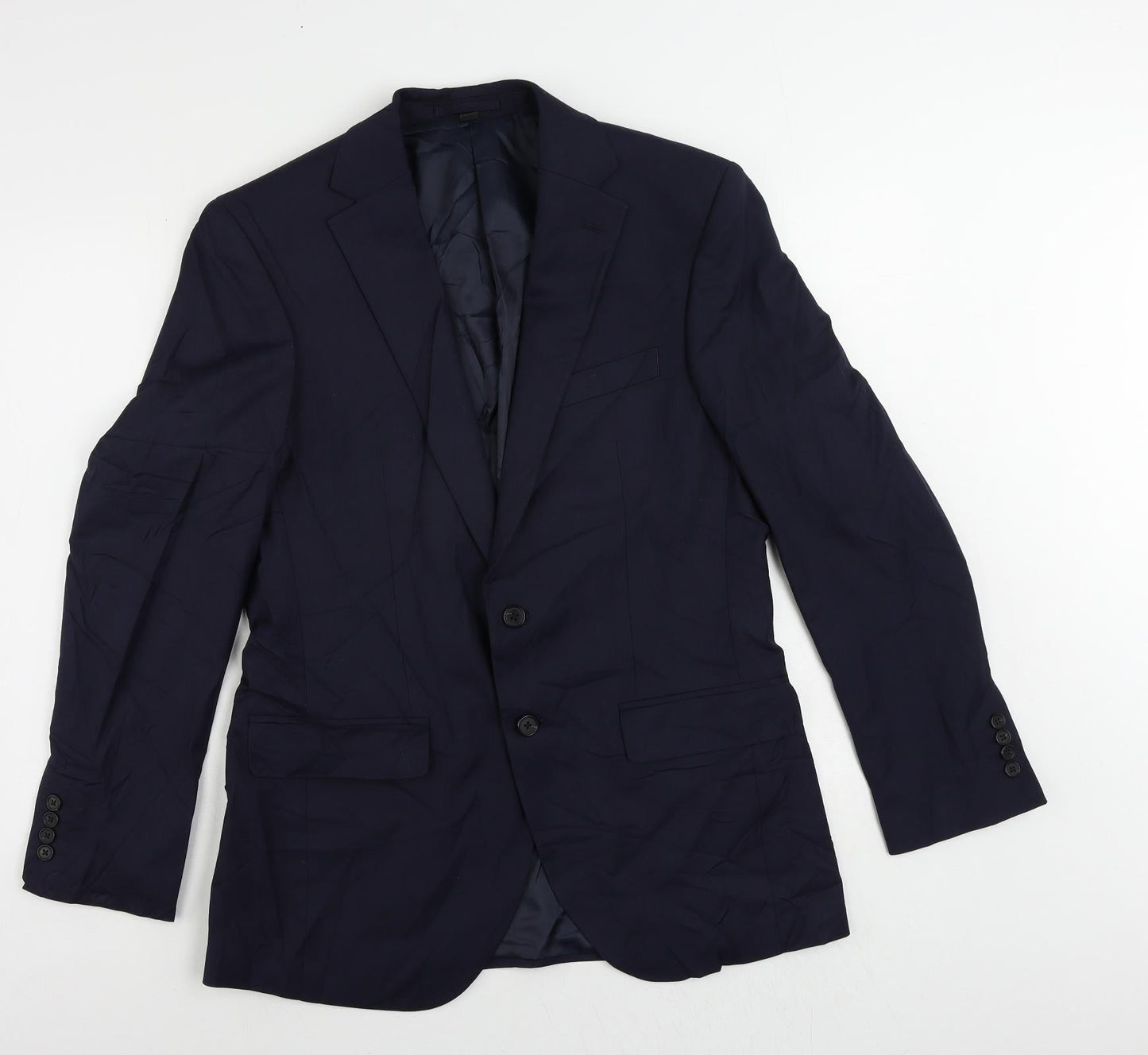 Mens UK Size 40 Marks and Spencer Regular Blue Suit Jacket