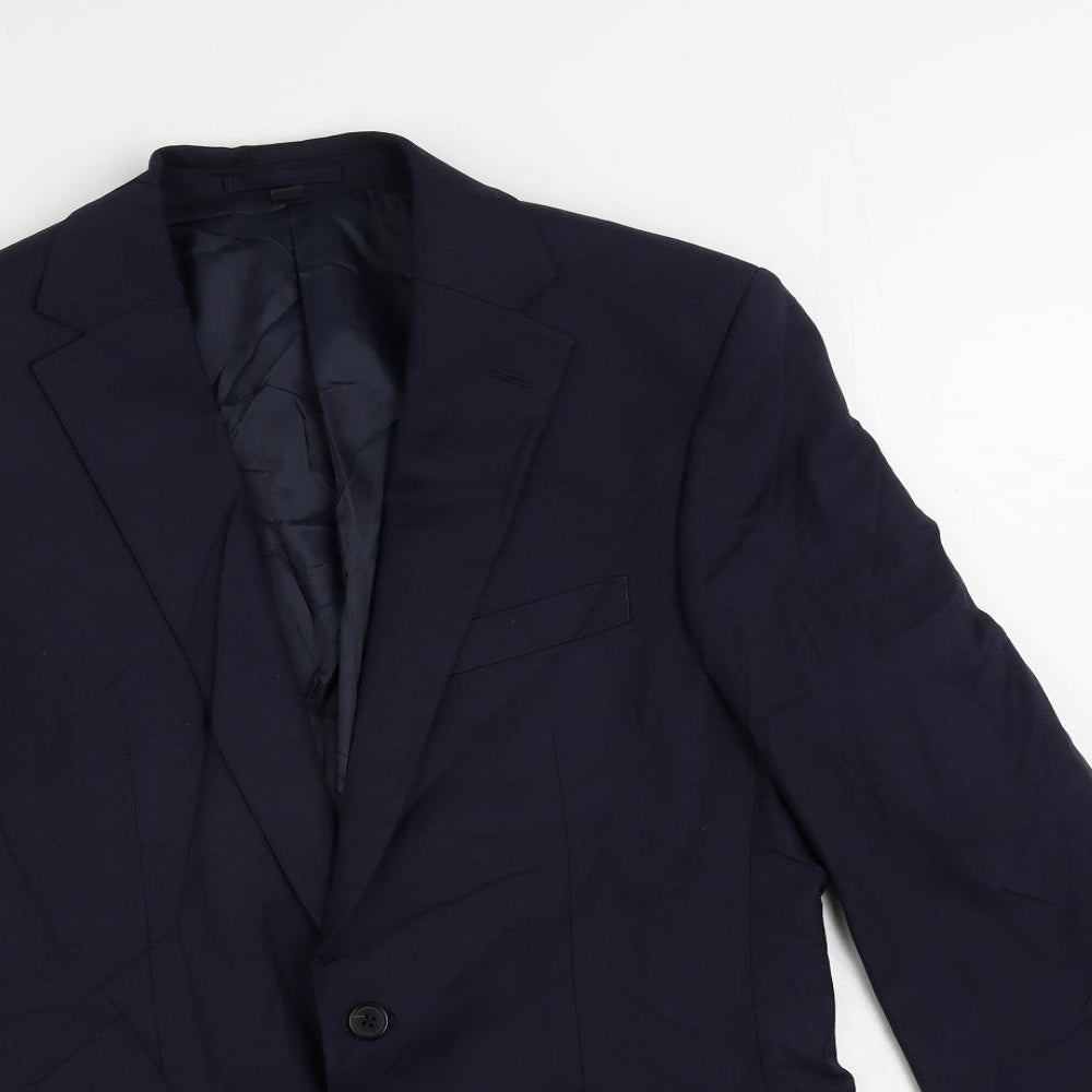 Mens UK Size 40 Marks and Spencer Regular Blue Suit Jacket
