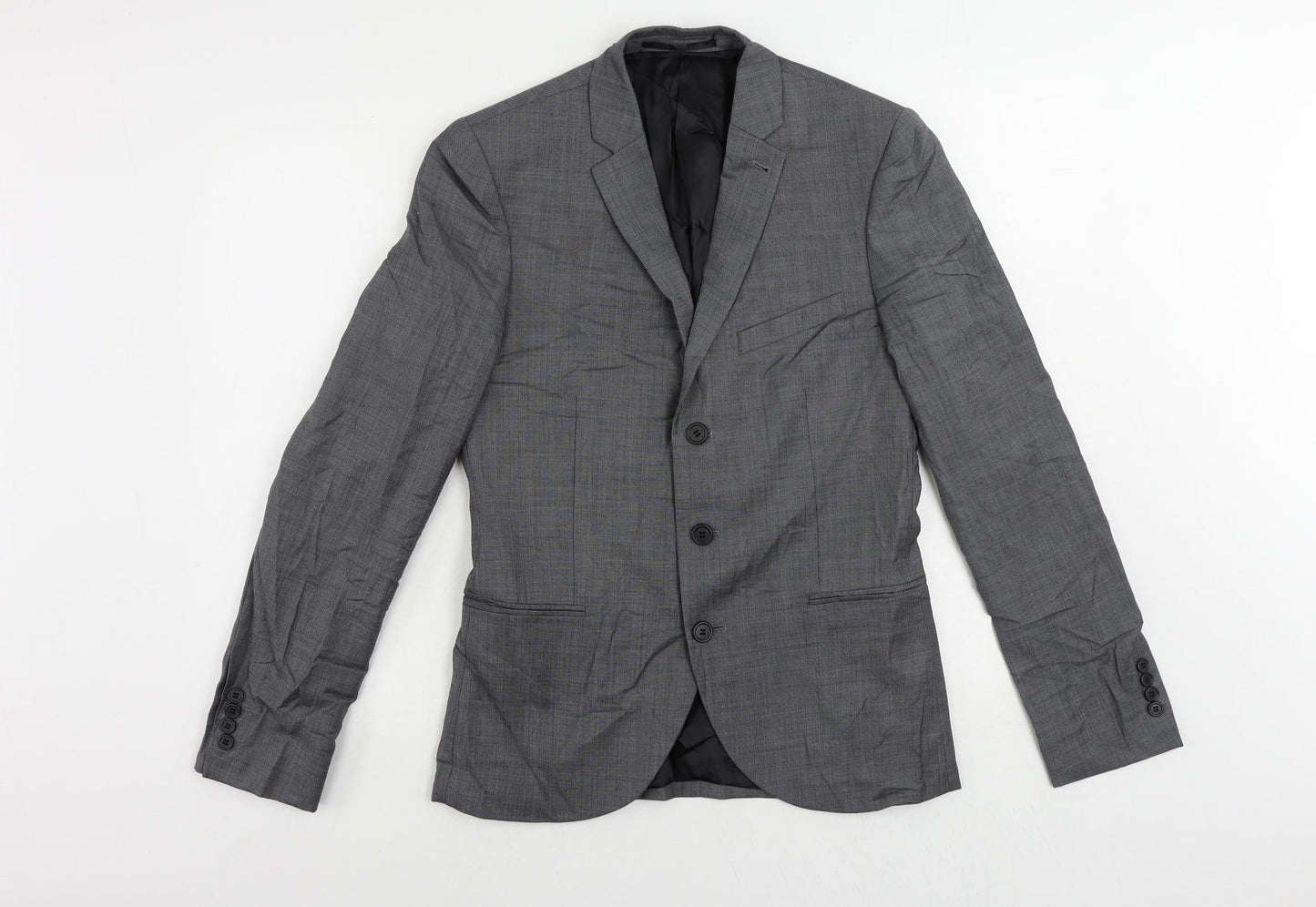Mens UK Size 36 Topman Regular Grey Suit Jacket