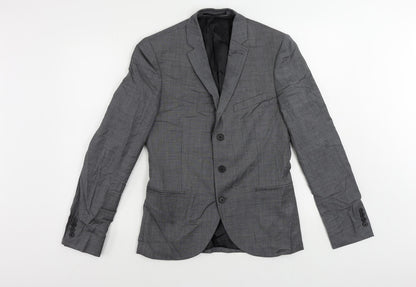 Mens UK Size 36 Topman Regular Grey Suit Jacket