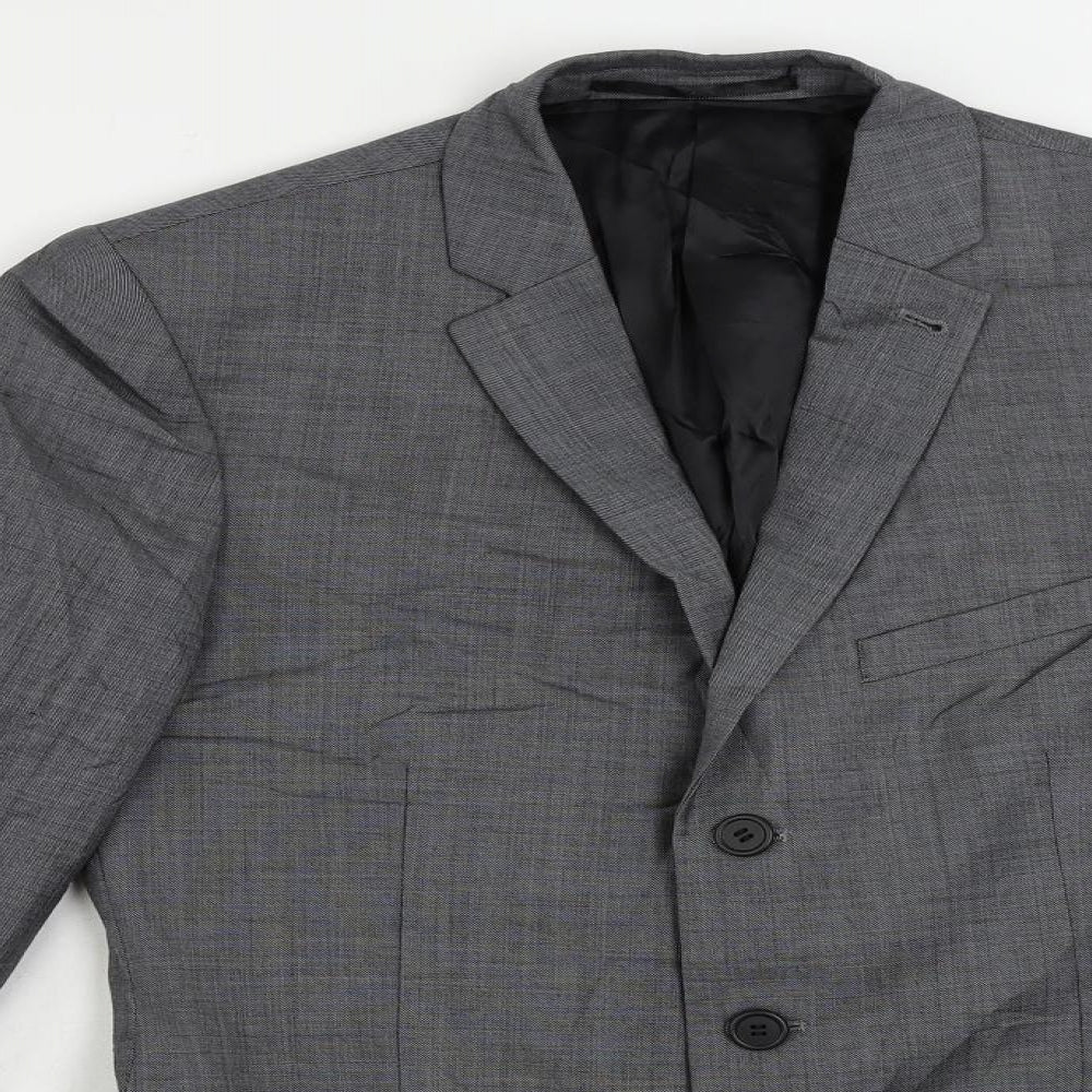 Mens UK Size 36 Topman Regular Grey Suit Jacket