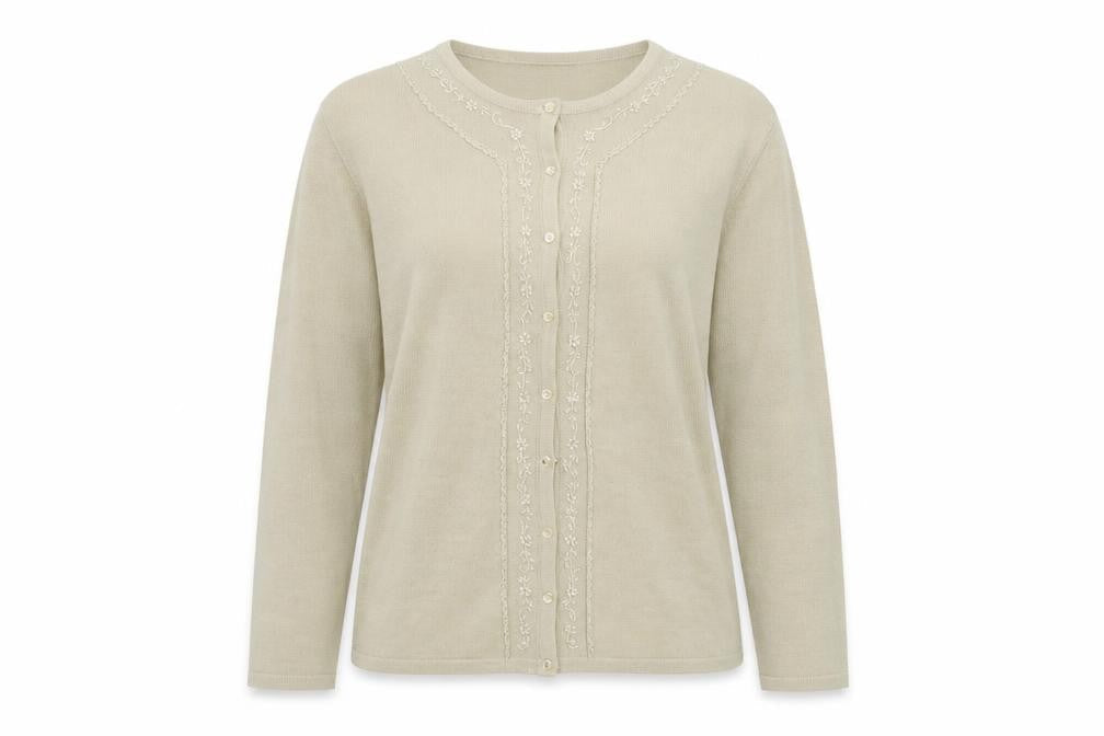 Womens UK Size L Bonmarché Beige Cardigan Jumper