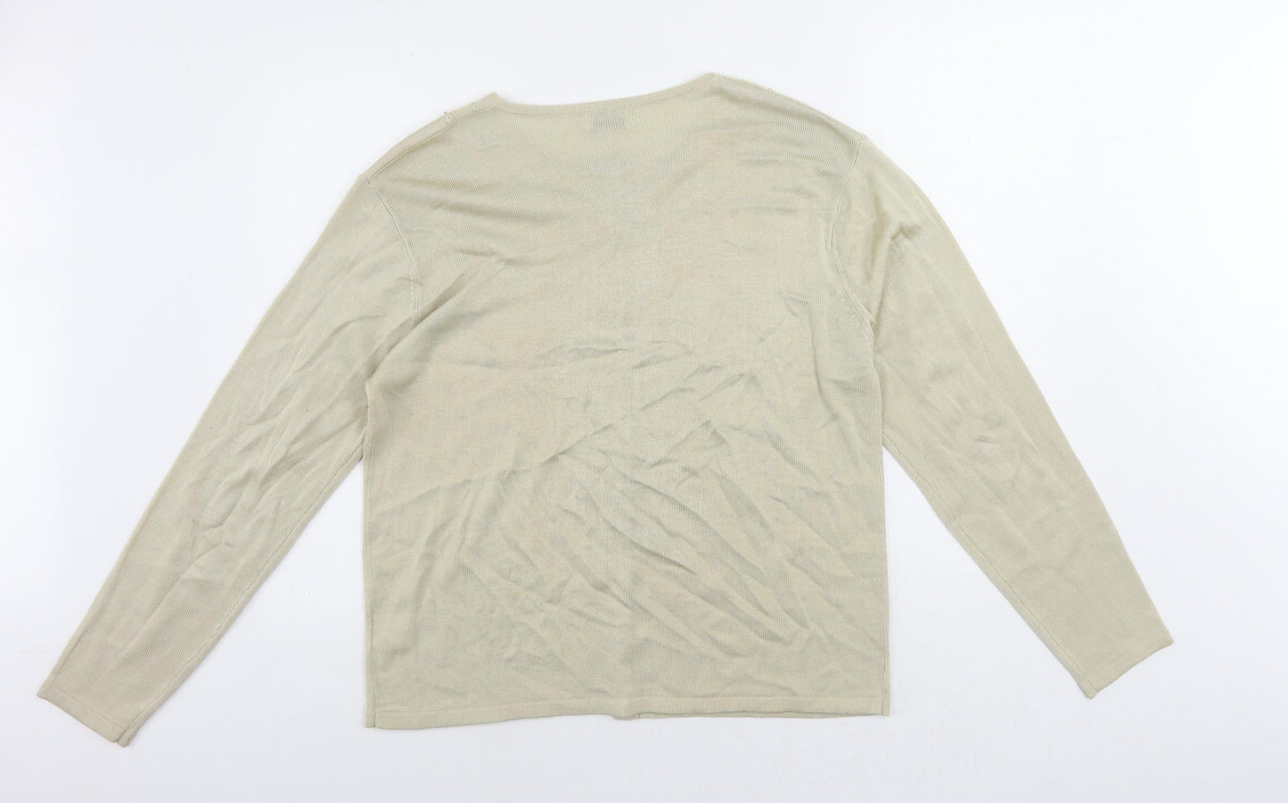 Womens UK Size L Bonmarché Beige Cardigan Jumper