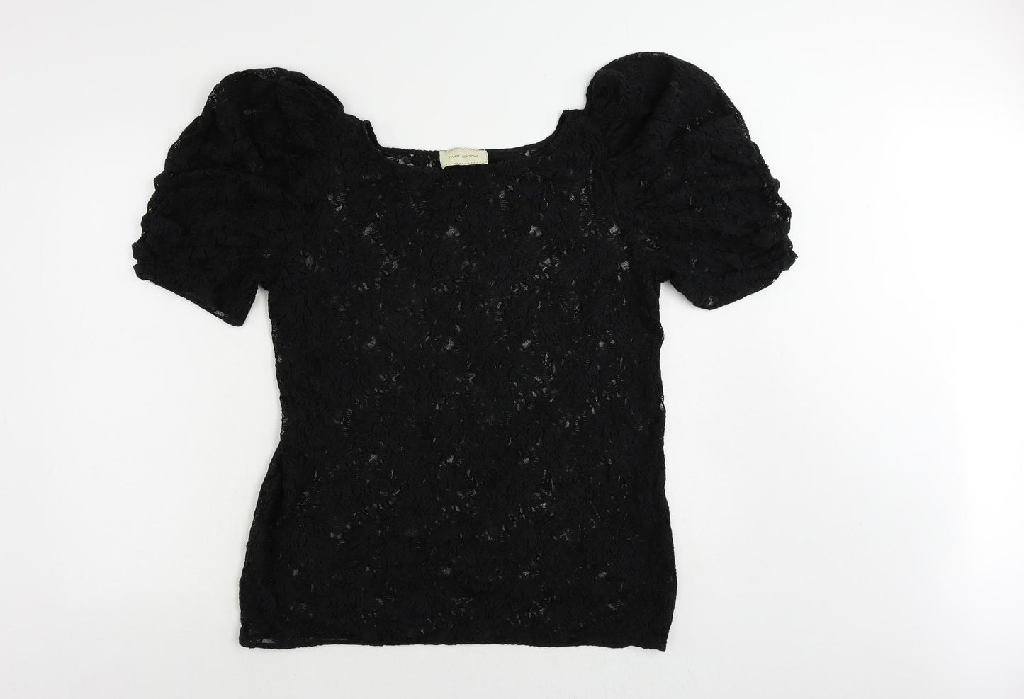 Womens UK Size L River Island Black Basic Blouse