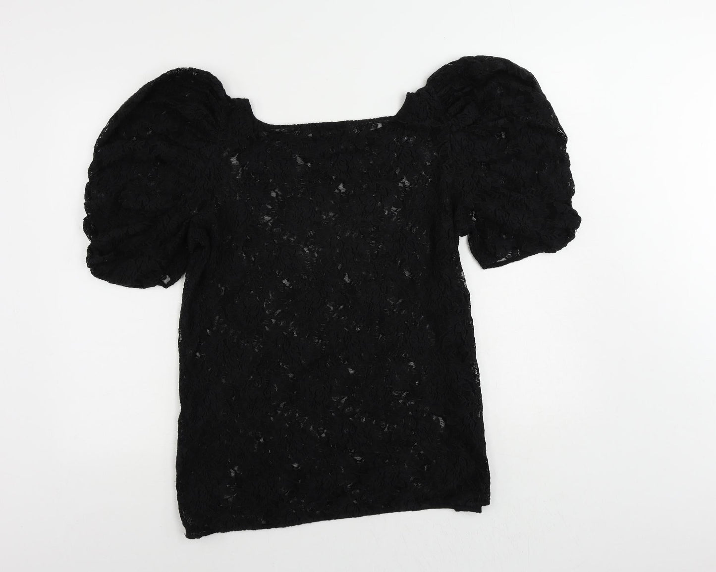 Womens UK Size L River Island Black Basic Blouse