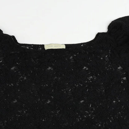 Womens UK Size L River Island Black Basic Blouse