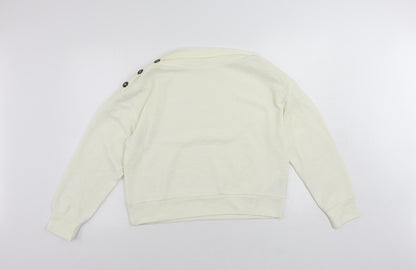 Womens UK Size S H&M Ivory Basic Blouse
