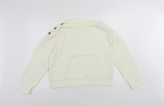 Womens UK Size S H&M Ivory Basic Blouse