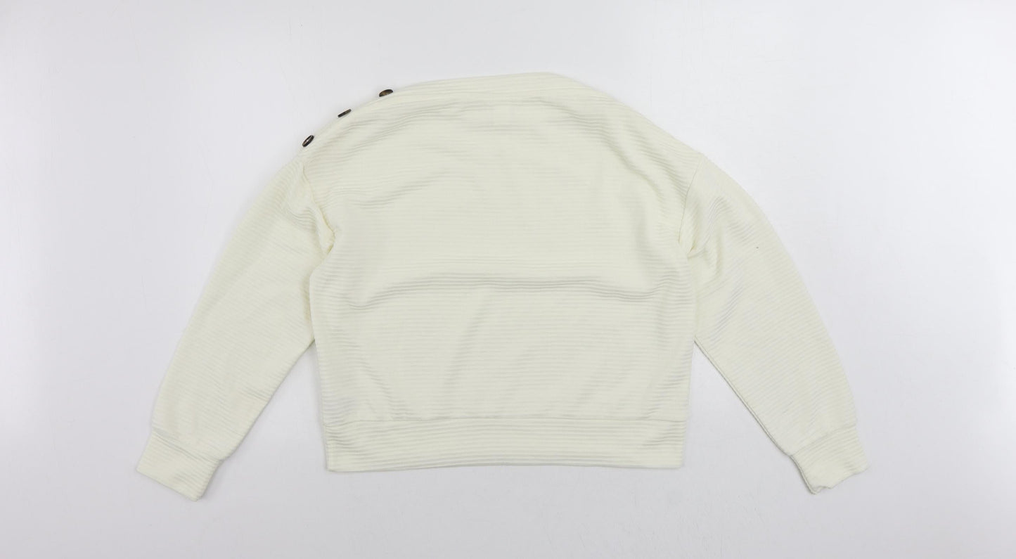 Womens UK Size S H&M Ivory Basic Blouse