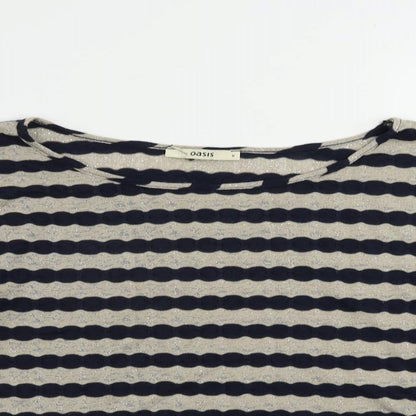 Womens UK Size S Oasis Blue Basic T-Shirt