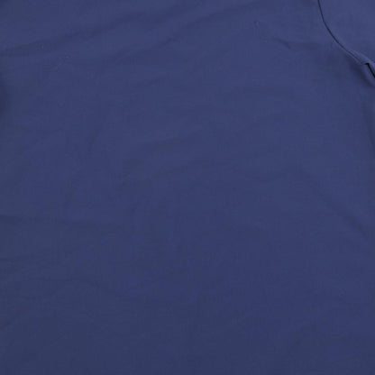 Password Womens Blue Polyester Basic Blouse Size 14 Round Neck