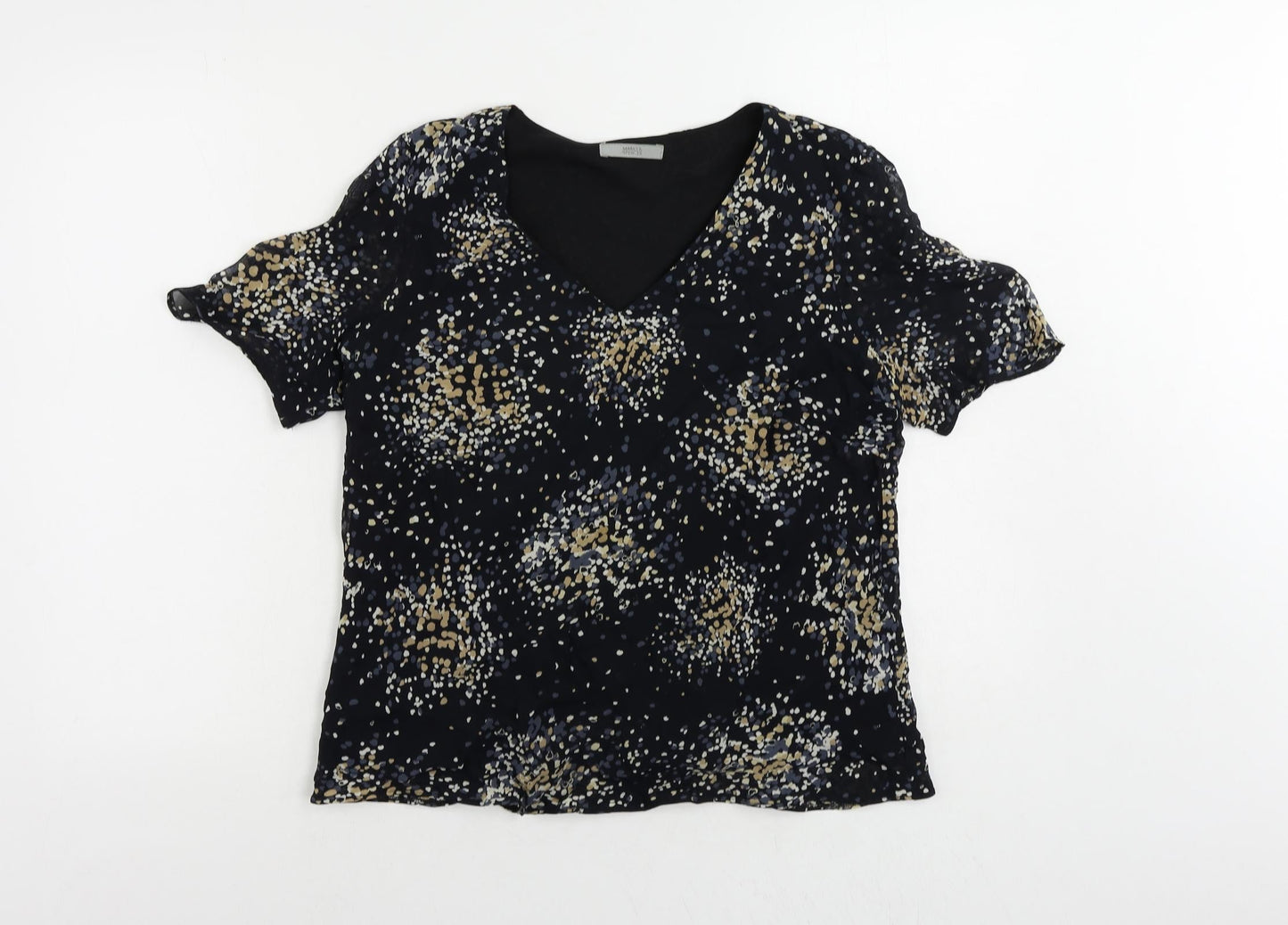 Womens UK Size 12 Marks and Spencer Blue Basic Blouse
