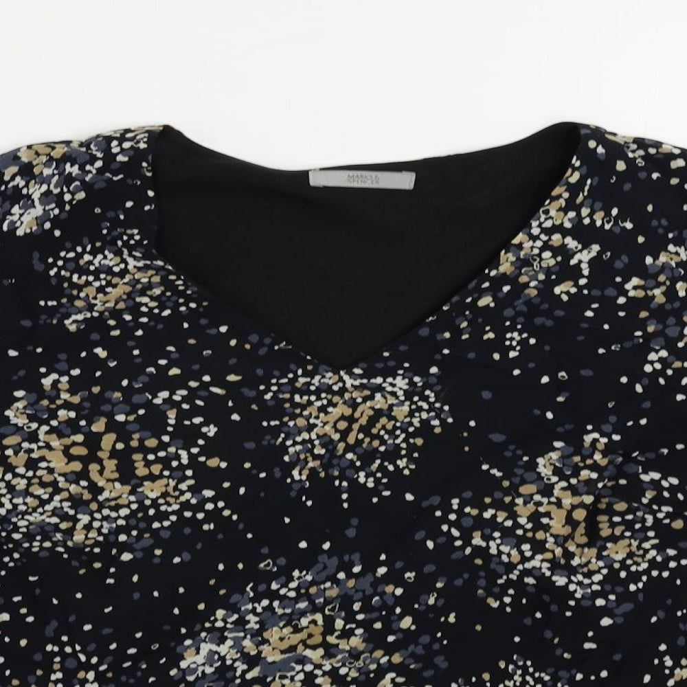 Womens UK Size 12 Marks and Spencer Blue Basic Blouse