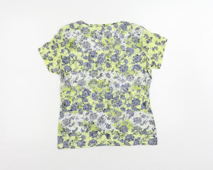 Womens UK Size M Per Una Yellow Basic T-Shirt