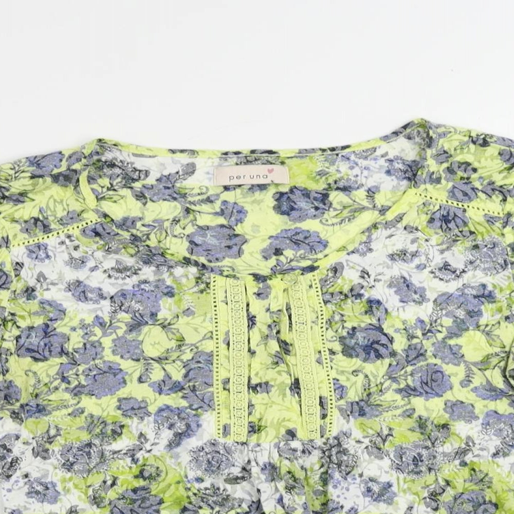 Womens UK Size M Per Una Yellow Basic T-Shirt